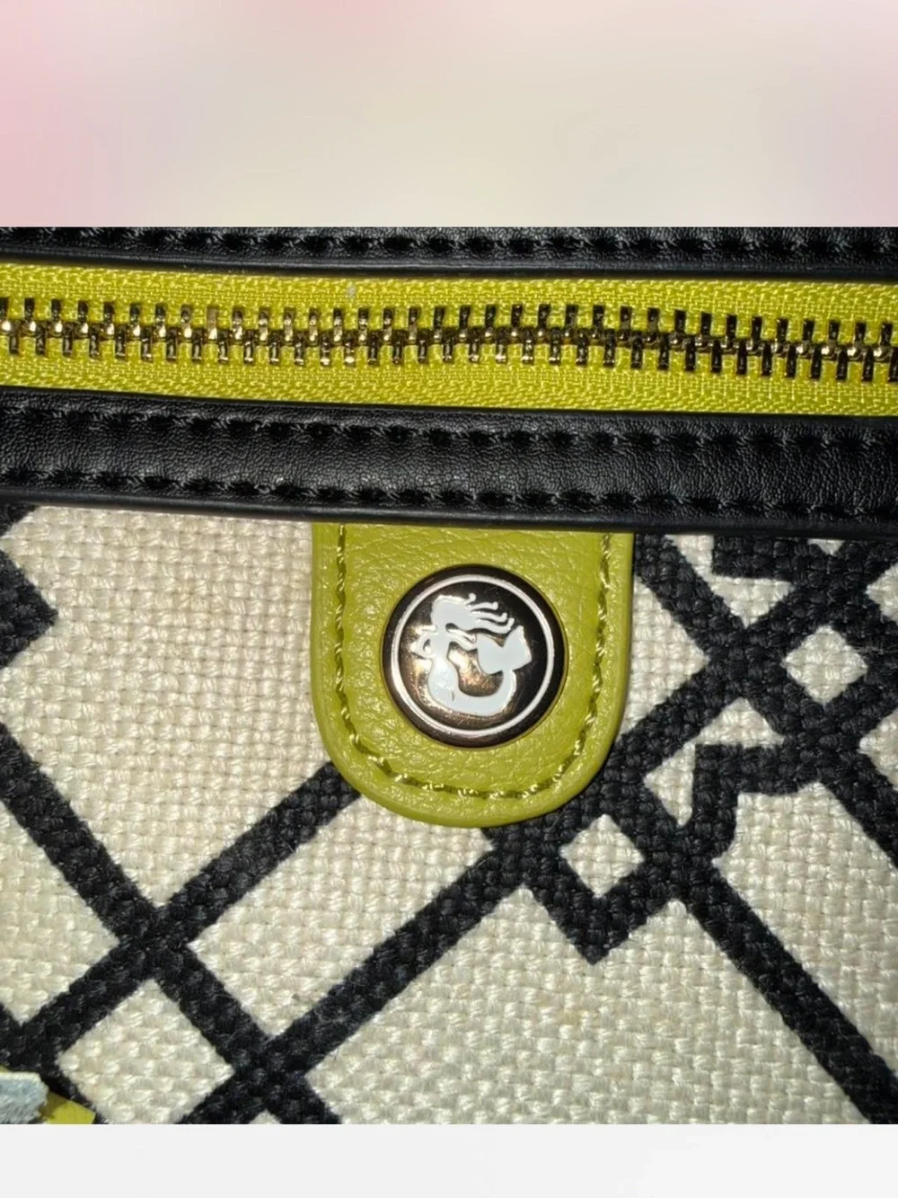 Spartina Dalfuskie Canvas Wristlet Clutch in Yellow and Black